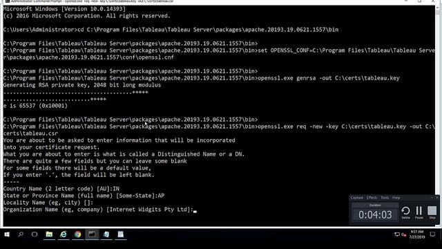 Enable SSL on Tableau Server for HTTPS | No Audio | Video only смотреть онлайн