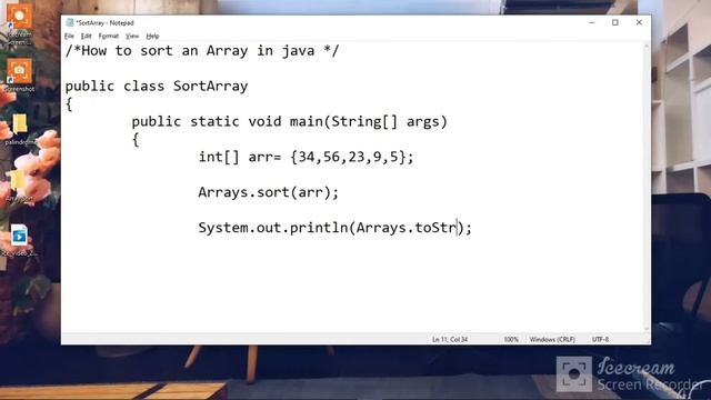 How to sort an Array in java? #java #interviewquestion #javaprogramming смотреть онлайн