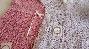 Детское вязаное платье крючком