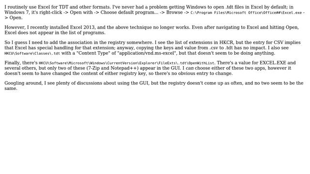 Open .tdt files in Excel by default смотреть онлайн