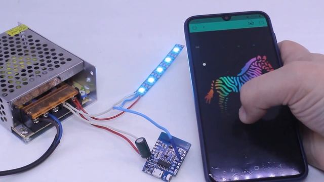Управление адресной лентой с телефона. Wemos D1 mini смотреть онлайн