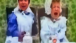 1890s - Two young girls in color [60fps, Remastered] w added sound