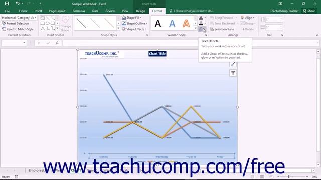 Excel 2016 Tutorial Applying WordArt Styles Microsoft Training Lesson смотреть онлайн