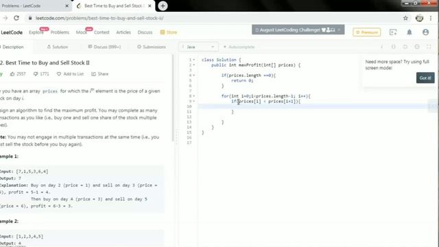 Core Java Coding Interview Questions 7. LeetCode Challenge | 122. Best Time to Buy and Sell Stock I смотреть онлайн
