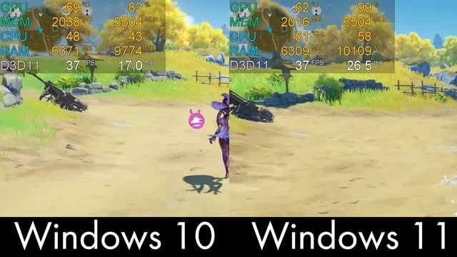 Windows 10 vs Windows 11 Genshin Impact смотреть онлайн