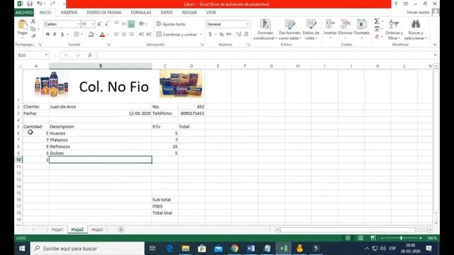 Como realizar una factura básica en Excel usando impuesto y formato de celdas смотреть онлайн