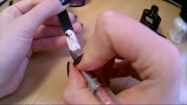 Как нарисовать на ногтях мрамор на "растекашке" смотреть онлайн