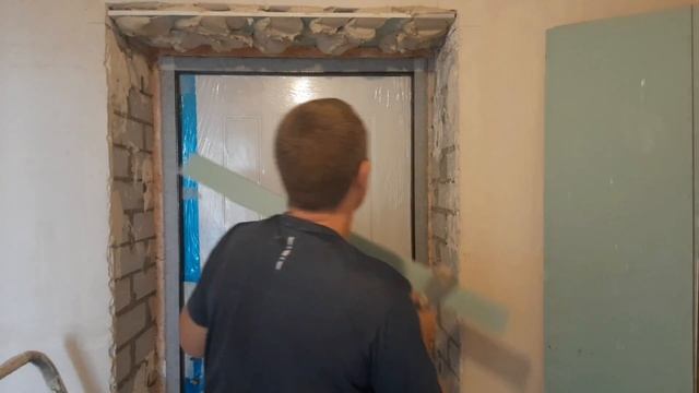 откосы из гипсокартона монтаж на гипсовый клей