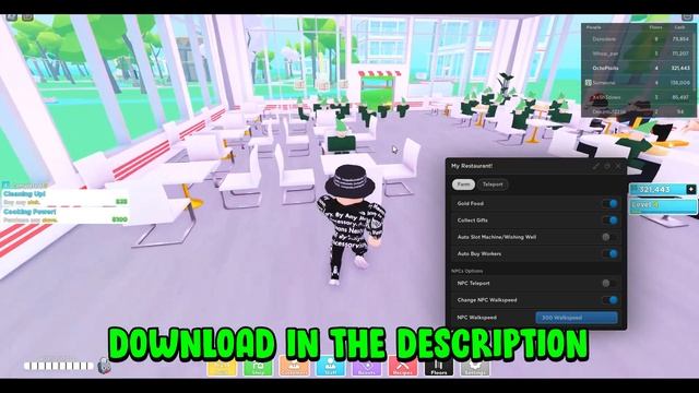 NEW ROBLOX MY RESTAURANT SCRIPT | INFINITE MONEY, AUTOFARM, GOLD FOOD AND MORE! смотреть онлайн