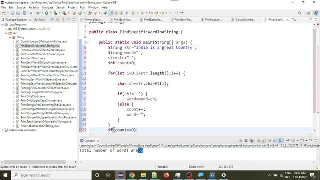 Java Programs:21.Find specific word in a String смотреть онлайн