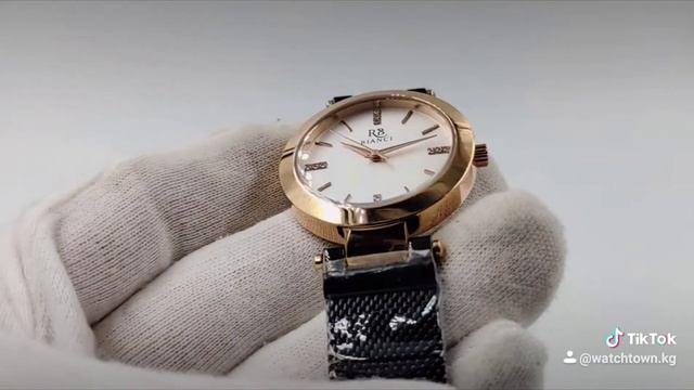 Часы Roberto bianci женские кварц на солнечной энергии. Чёрный циферблат с Swarovski. Чёрный брасле смотреть онлайн