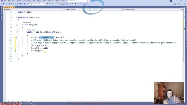 122) C# Operatörler - Nullable Operatörü смотреть онлайн