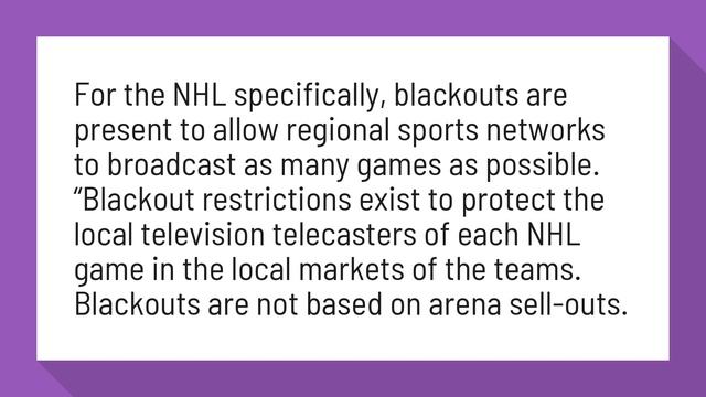Why is my NHL game blacked out? смотреть онлайн