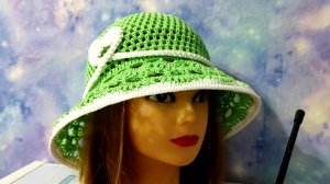 Ажурная шляпа КЛОШ крючком. Шляпка для начинающих.