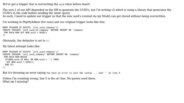 Databases: MySQL: Adding an IF condition to trigger? смотреть онлайн