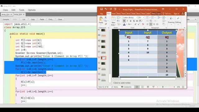 #15Java Array Prgm||(Array Merge )Store 6 Values in P[] & 4 in Q[] Produce R[] Containing P[] &Q[] смотреть онлайн