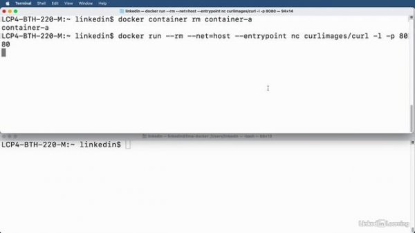 7.4_Sharing a host's network with host mode networking - Docker Essential Training