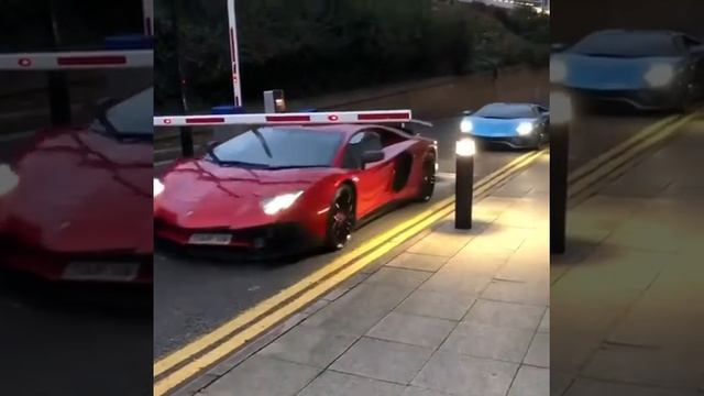 Lamborghini Aventador не бояться шлагбаума —Lamborghini Aventador not afraid of the barrier смотреть онлайн