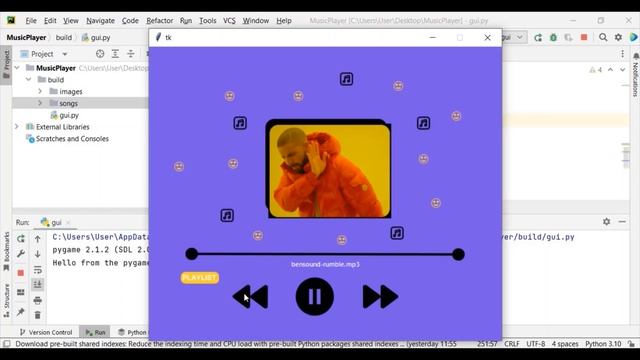 Python Tkinter Music Player | How to Build a music player using Python | Tkinter MP3 GUI смотреть онлайн
