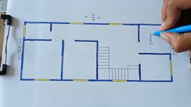 16 x 40 ghar ka naksha ll 3 bhk house plan ll Ranjan Architect ll смотреть онлайн