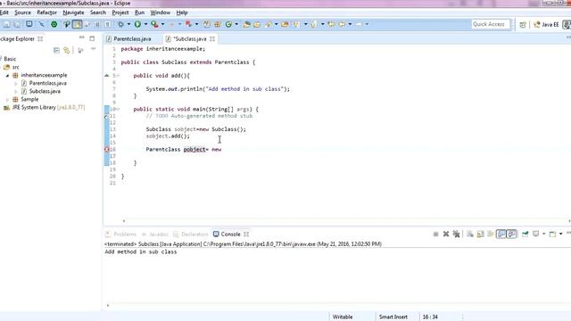 Inheritance example in JAVA- Programming inheritance смотреть онлайн