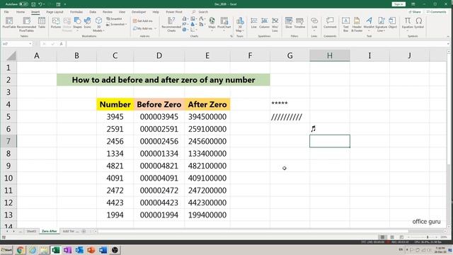 How to Add Zero Before and After Number in Excel | Excel Tutorial in Hindi смотреть онлайн