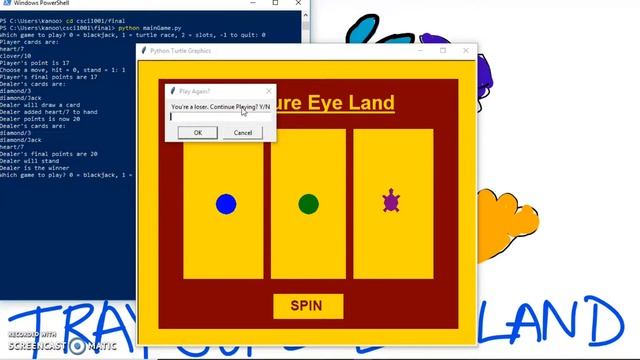 Casino Games with Python and Turtle Graphics - Maggie and Kanoog смотреть онлайн