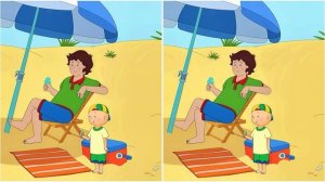 Определите между картинками 3 отличия.