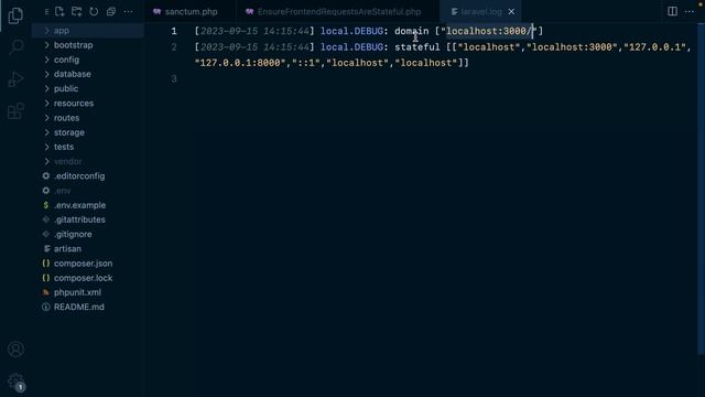 Debugging Laravel Sanctum 401 response смотреть онлайн
