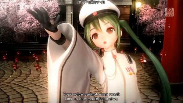 [1080P Full風] 千本桜 Senbonzakura `One Thousand Cherry Trees`- 初音ミク Hatsune Miku DIVA English Romaji