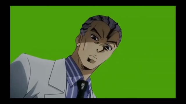 Джо джо фрагменты на зелёном фоне ( хромакей ) №1