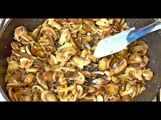 Жареные грибы. Как правильно жарить грибы шампиньоны. Простой рецепт вкусных грибов. смотреть онлайн