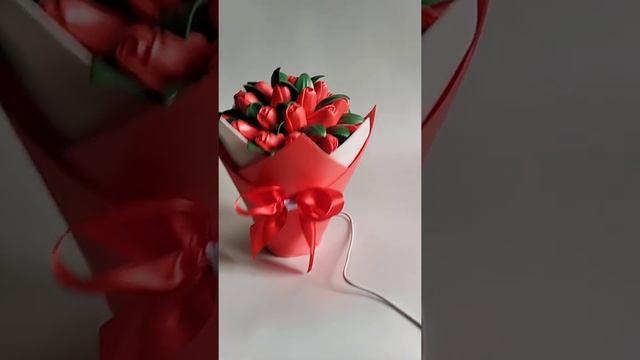 Обзор. Букет тюльпанов из изолона.