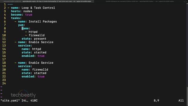 Ansible Task Control using Loops | #Ansible #FullCourse #Ansibleforbeginners | techbeatly смотреть онлайн