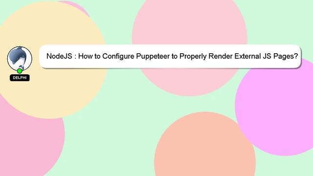 NodeJS : How to Configure Puppeteer to Properly Render External JS Pages? Works for Localhost URLs смотреть онлайн