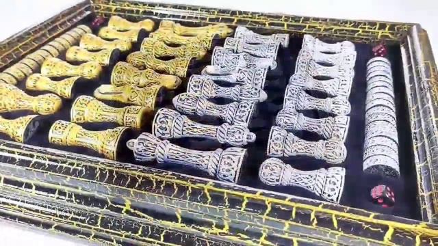 Шахматы - нарды ларец "Африканский континент" смотреть онлайн