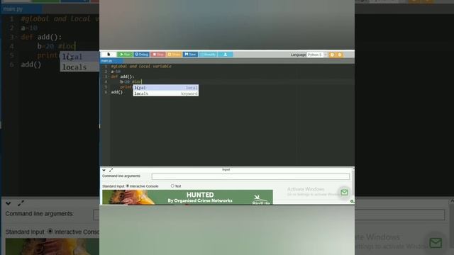 LOCAL VARIABLE AND GLOBAL VARIABLE(PYTHON FOR BEGINNERS) смотреть онлайн