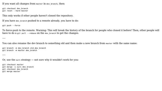 Unix & Linux: How to overwrite a branch in Git with master? (2 Solutions!!) смотреть онлайн