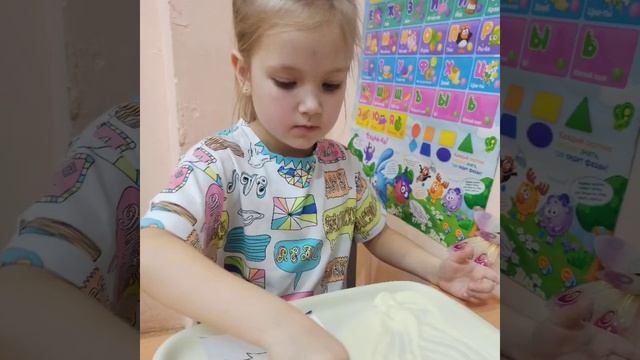 рисование манной крупой 