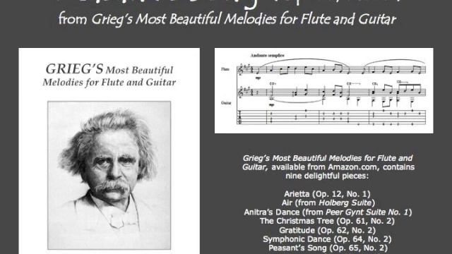 Grieg's "Peasant’s Song" (Op. 65, No. 2) for flute and guitar смотреть онлайн
