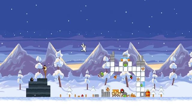 Angry birds seasons - Wreck the halls - Levels 1-4 (gameplay/commentary) смотреть онлайн