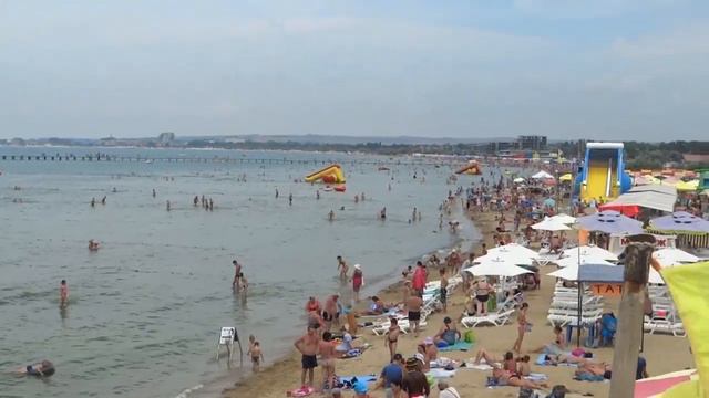Тёплое море Анапы сегодня 14.07.2017, Центр. пляж смотреть онлайн