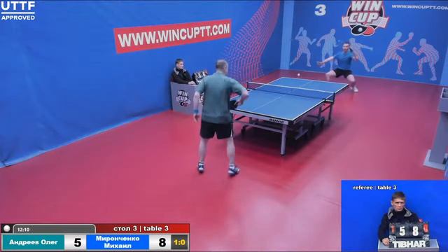 Андреев Олег 1-3 Миронченко Михаил Турнир Восток 5 WIN CUP 3.06.21 ПрямаяТрансляция Зал3 смотреть онлайн