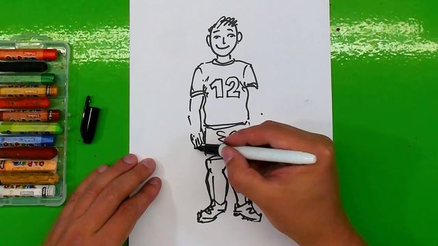 Как нарисовать ФУТБОЛИСТА просто / ФУТБОЛ с РыбаКит смотреть онлайн