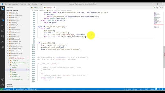 26 - Send proactive notifications - Python смотреть онлайн