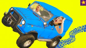 Наш УАЗ буксирует другой УАЗ по КАМНЯМ Доедет ли ИГОРЮША до ВЕРШИНЫ Горы Видео для детей