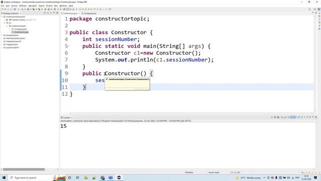 Session 15 - Constructor and its types in Java смотреть онлайн