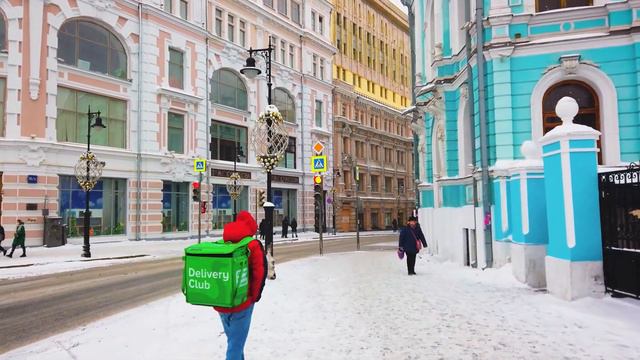 Moscow - Walk ❄️ 10 Most Beautiful Streets in Snowfall | Myasnitskaya смотреть онлайн