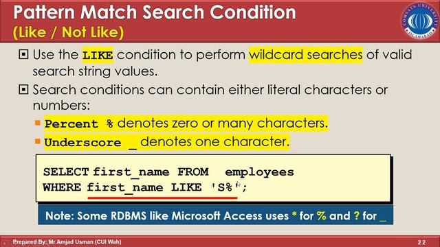 3 SQL: Row Filtering (Part2) смотреть онлайн