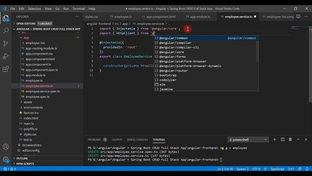 Angular 10 + Spring Boot CRUD Full Stack App - 11 - Connecting Angular with List Employee REST API смотреть онлайн